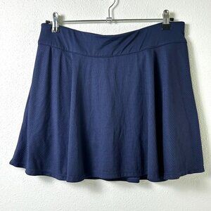 Lillie Green Skort Skirt Womens M Navy Blue Pull On Stretch Golf Pickleball